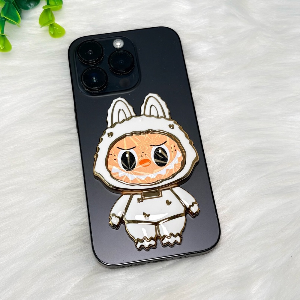 Labubu white Phone Mirror/Stand